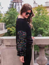 Load image into Gallery viewer, VEGAS LIGHTS Sequin Long Sleeve Top