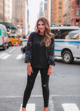Load image into Gallery viewer, VEGAS LIGHTS Sequin Long Sleeve Top