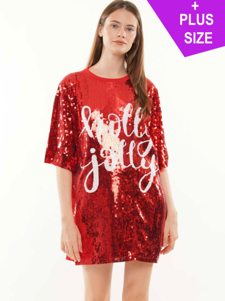 holly jolly babe sequin dress Red Jolly Sequin Dress  Annie May Boutique