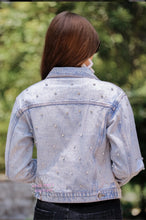 Load image into Gallery viewer, STAR-STUDDED Rhinestone Denim Jacket