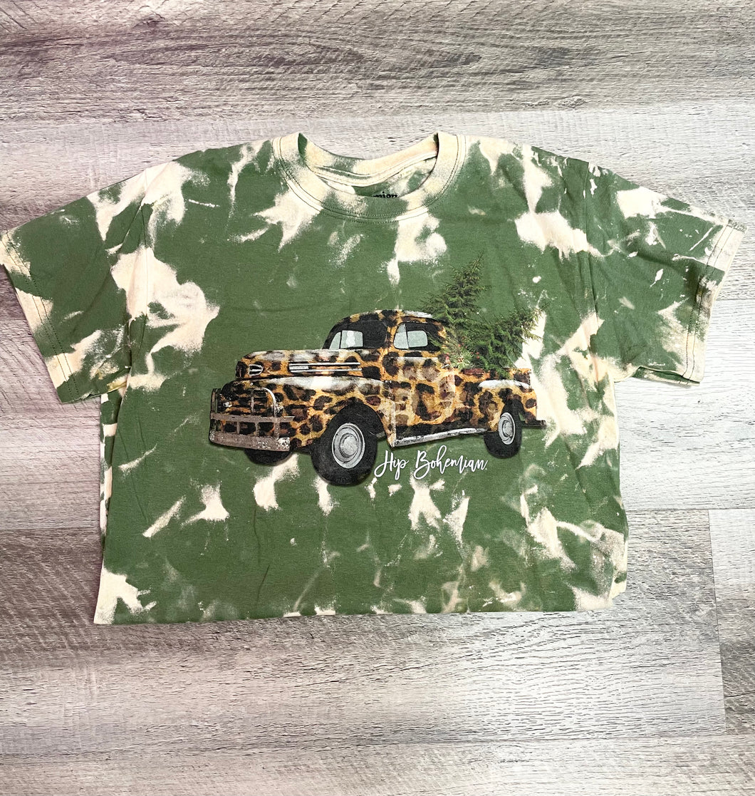 Leopard Truck Christmas Tee
