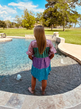 Load image into Gallery viewer, LIZZIE Sequin Color Block Dress
