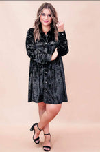 Load image into Gallery viewer, Black Velvet Dress
