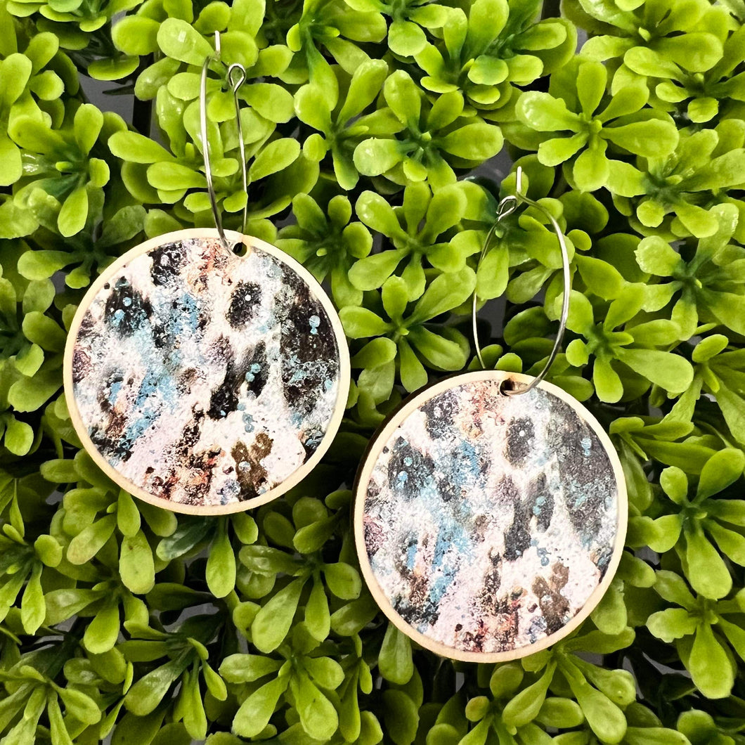 Turquoise Cow Earrings