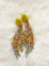 Load image into Gallery viewer, Tapestry Yellow Earrings

