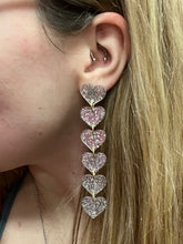 Load image into Gallery viewer, Multi Heart Sparkle Earrings
