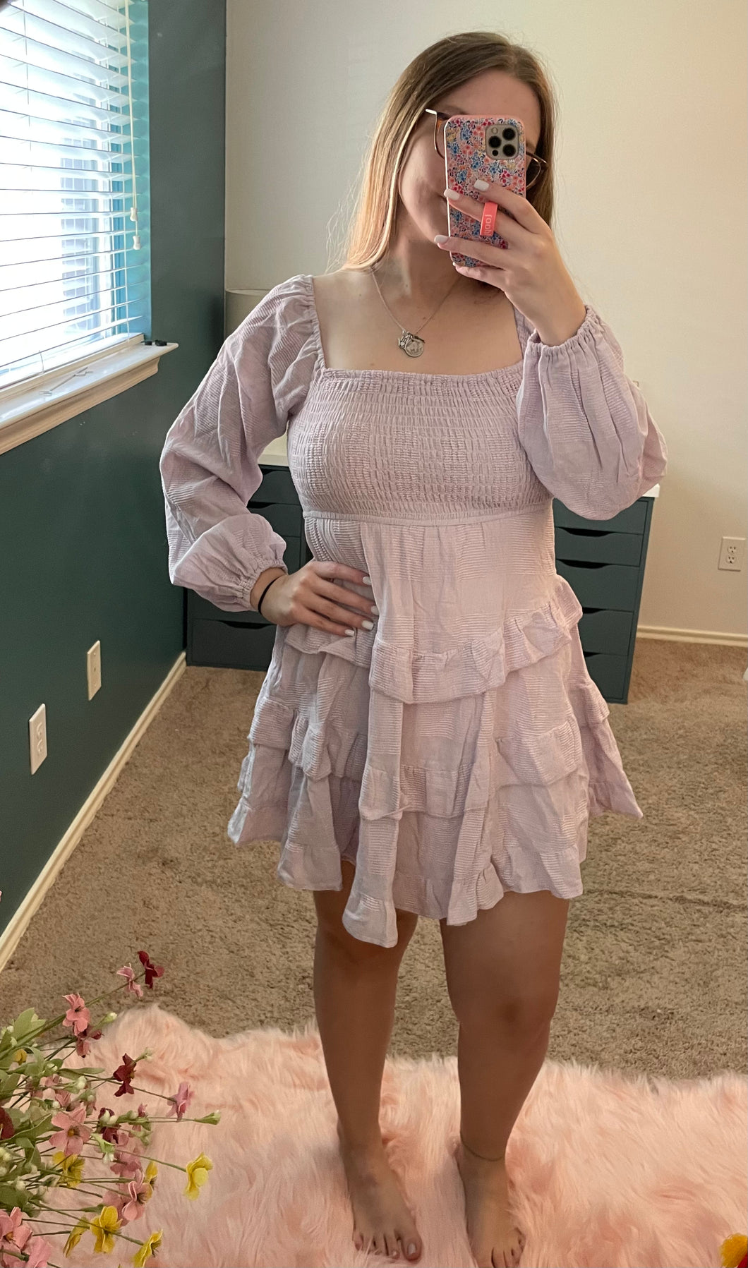 Lavender Smocked Dress