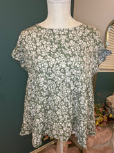 Load image into Gallery viewer, SAGE Floral Babydoll Top

