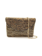 Load image into Gallery viewer, Gold Beaded Clutch
