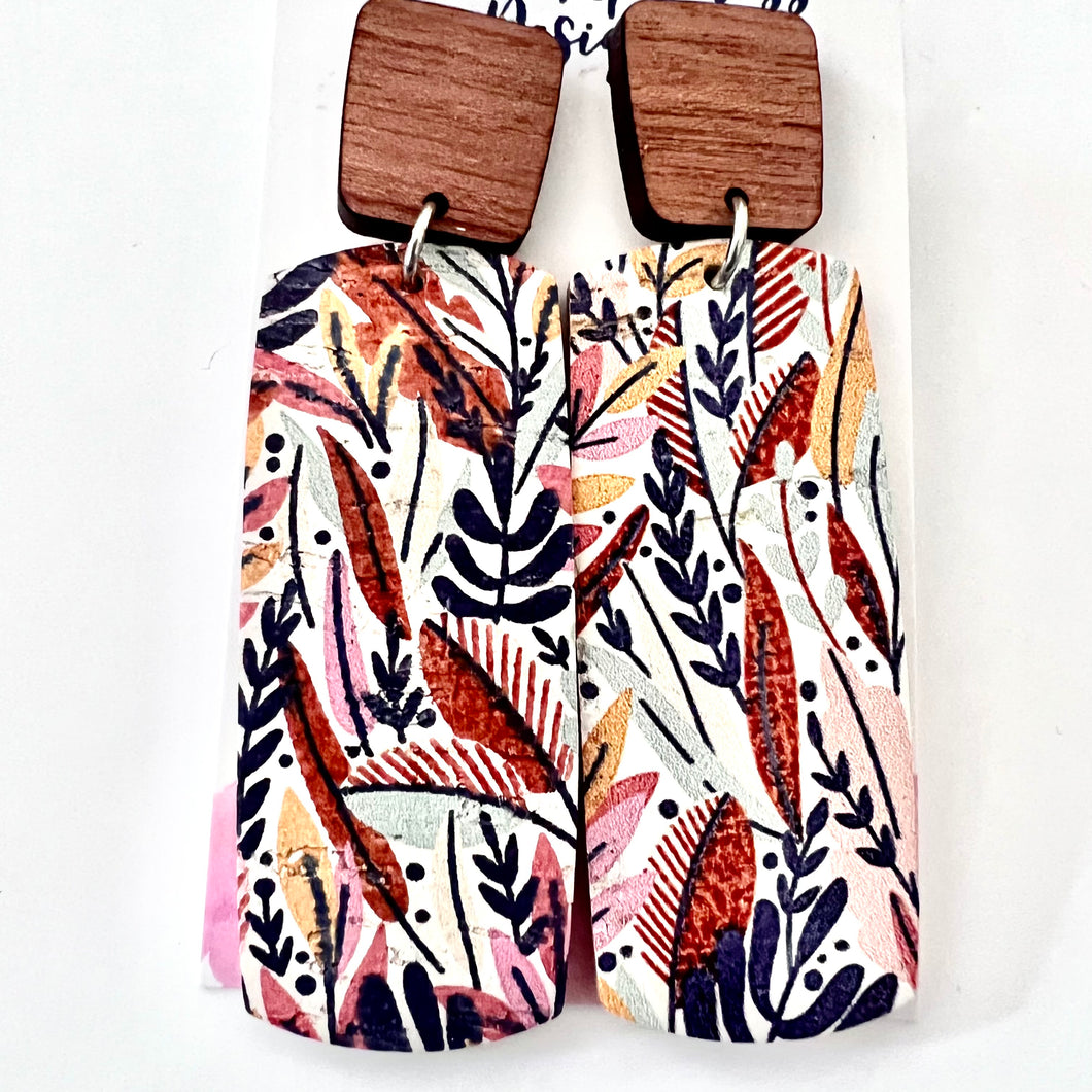 Fall Floral Dangle Earrings