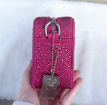 Load image into Gallery viewer, VH Mini Fuchsia Rhinestone Crossbody
