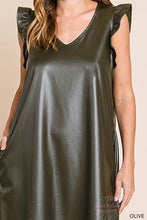 Load image into Gallery viewer, OLIVE Faux Leather Dress

