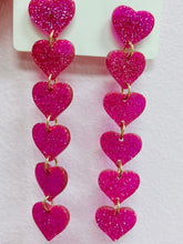 Load image into Gallery viewer, Multi Heart Sparkle Earrings
