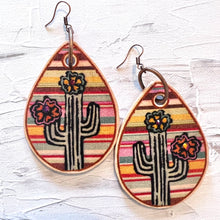 Load image into Gallery viewer, Fiesta Cactus Teardrop Earrings
