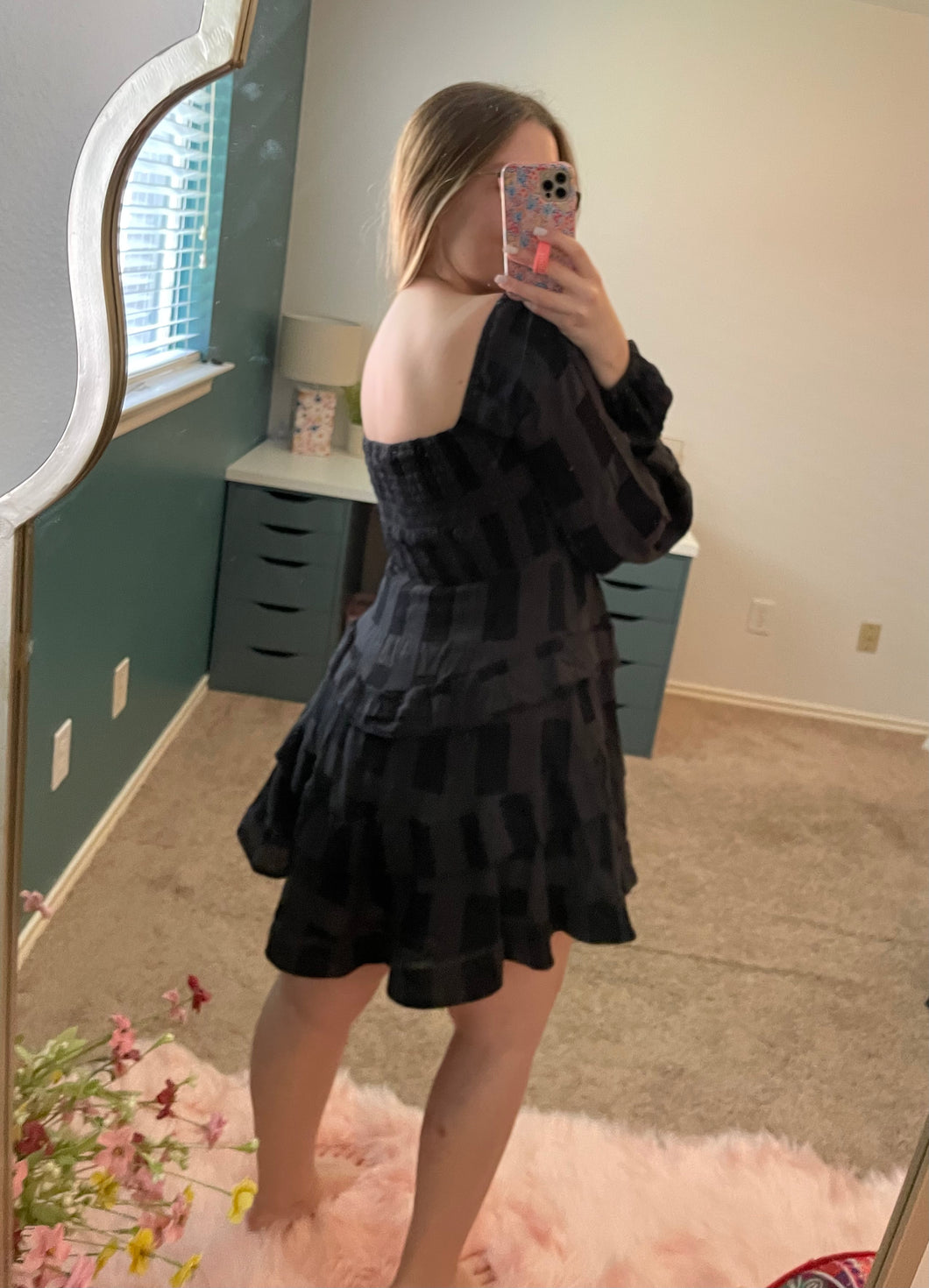 Black Smocked Dress