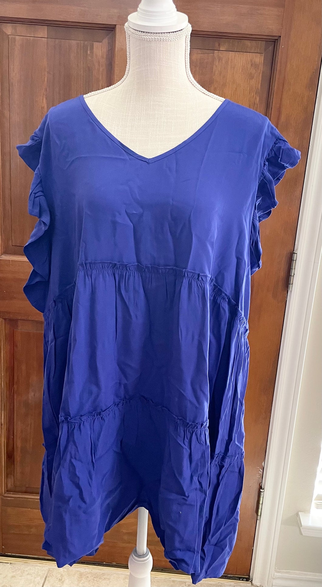 Royal Blue Curvy Tunic Dress