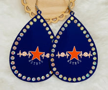 Load image into Gallery viewer, Baseball Heartbeat Earrings
