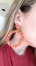 Load image into Gallery viewer, Colorful Beaded Hoop Earrings
