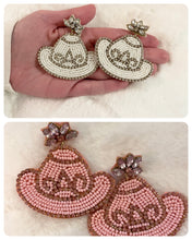 Load image into Gallery viewer, Cowboy Hat Beaded Earrings
