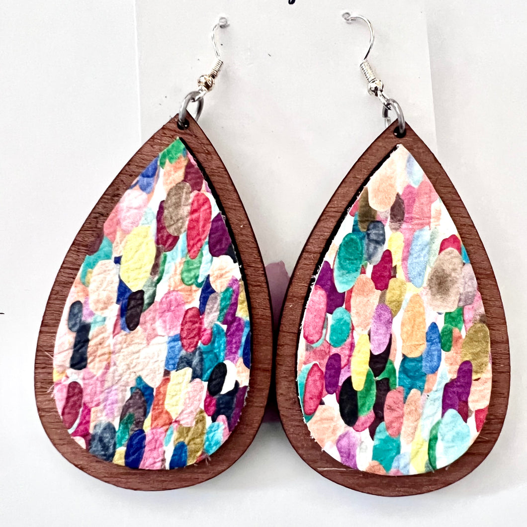 Mexican Confetti Teardrop Earrings