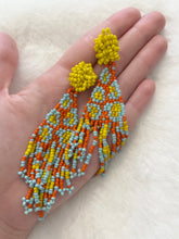 Load image into Gallery viewer, Tapestry Yellow Earrings
