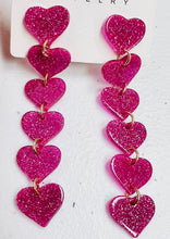 Load image into Gallery viewer, Multi Heart Sparkle Earrings
