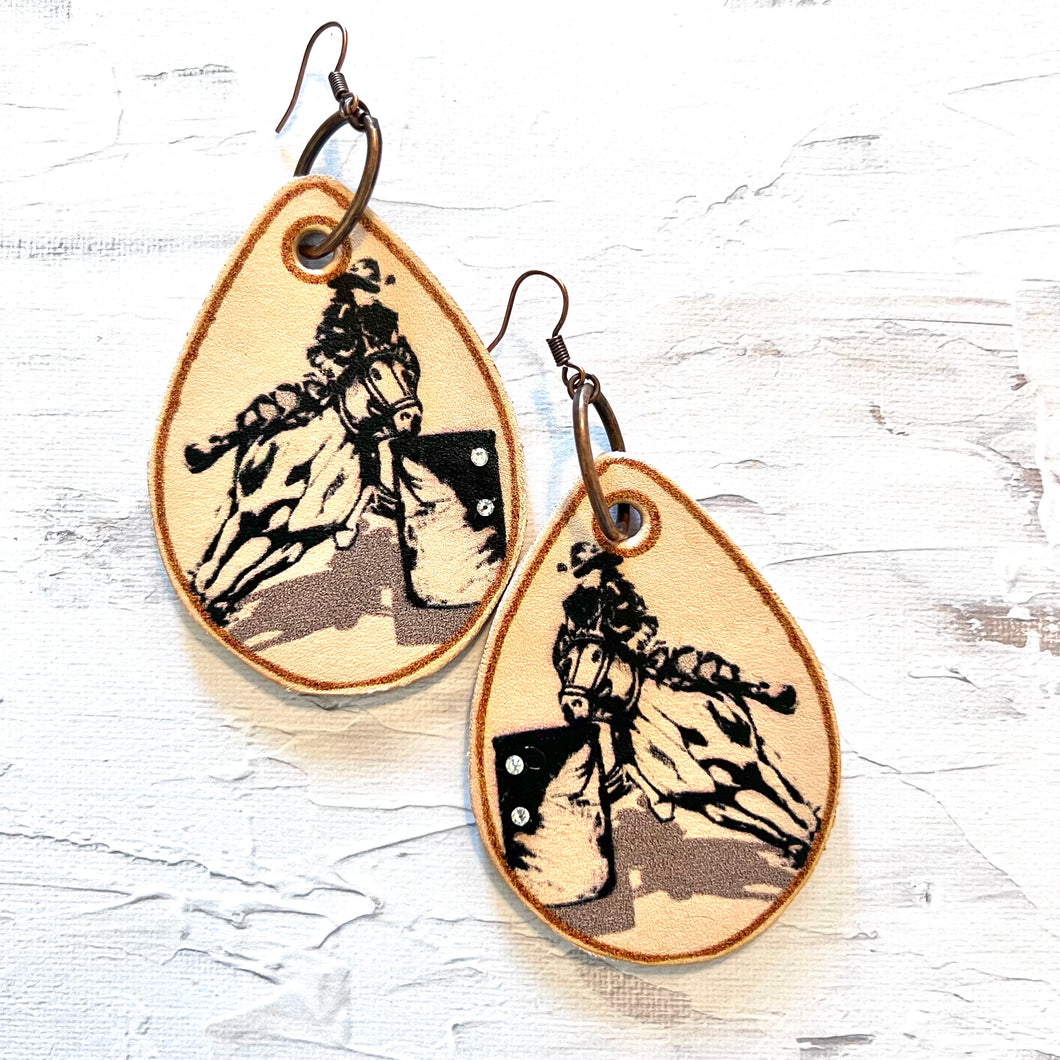 Barrel Racer Teardrop Earrings