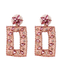 Load image into Gallery viewer, Petunia Pink Beaded Earrings
