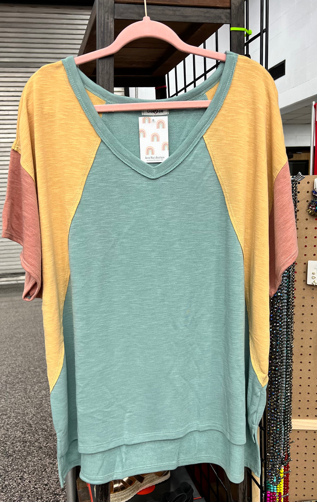Color Block Knit Top