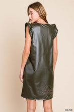 Load image into Gallery viewer, OLIVE Faux Leather Dress
