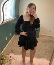Load image into Gallery viewer, Black Smocked Dress
