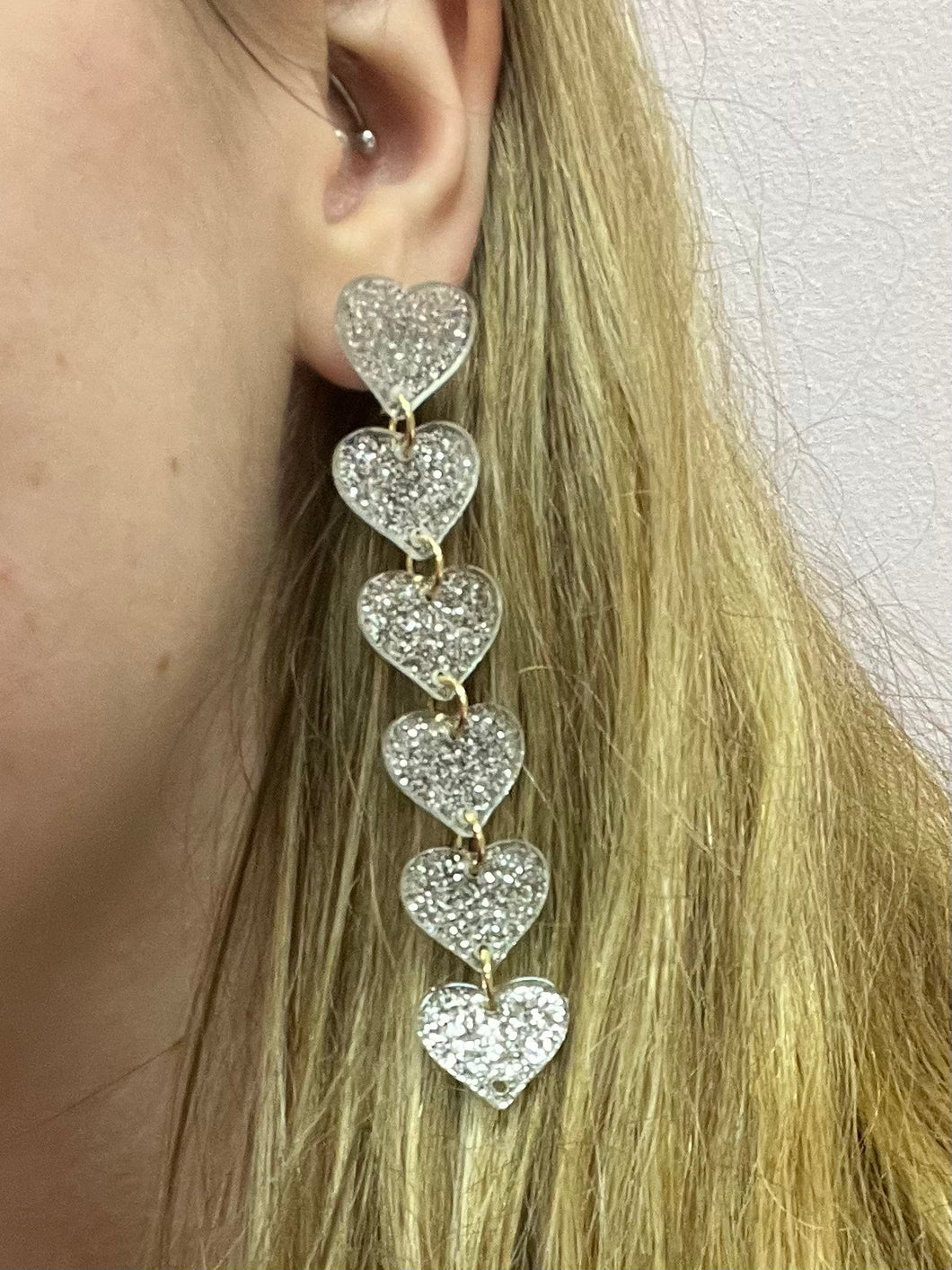 Multi Heart Sparkle Earrings