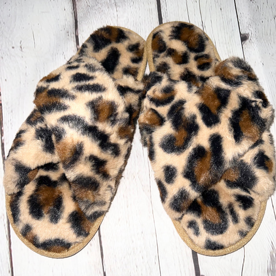 Camel Leopard Slippers