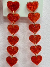 Load image into Gallery viewer, Multi Heart Sparkle Earrings

