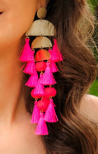 Load image into Gallery viewer, Tassel Chandelier Earrings
