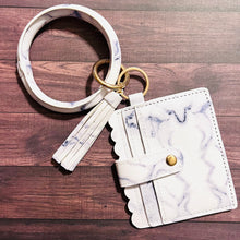 Load image into Gallery viewer, Marble Bangle Keychain Wallet
